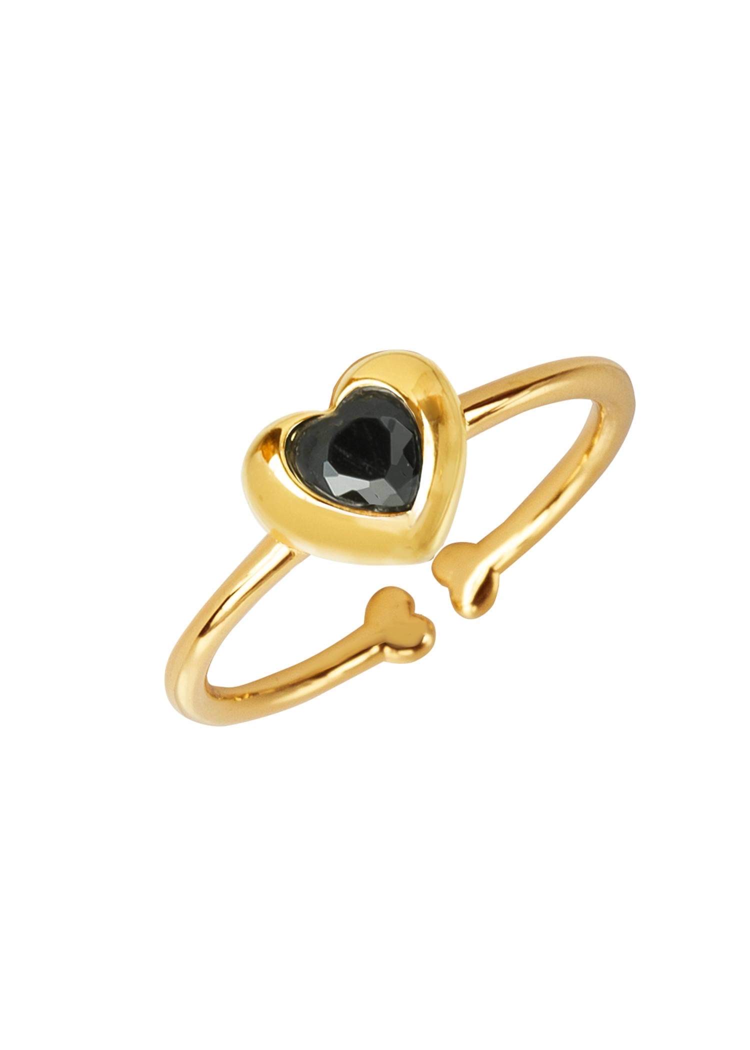 Mini black heart ring - Vetiver Pearl | Vetiver Pearl